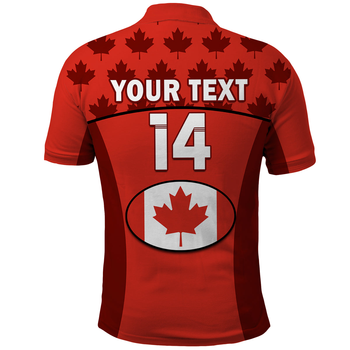 (Custom Text And Number) Canada Rugby 7s Polo Shirt Sporty Style - Wonder Print Shop