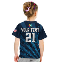 (Custom Personalised) United States 2023 Baseball Classic Kid T Shirt - Wonder Print Shop