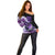 (Custom Personalised) Bass Fishing Purple Off Shoulder Sweater - Wonder Print Shop