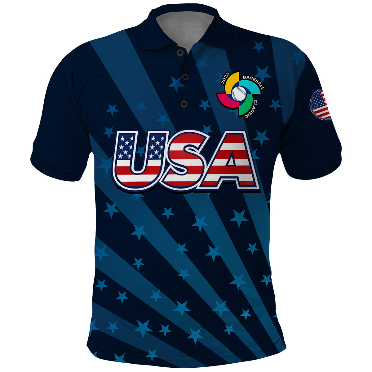 Custom United States 2023 Baseball Classic Polo Shirt - Wonder Print Shop