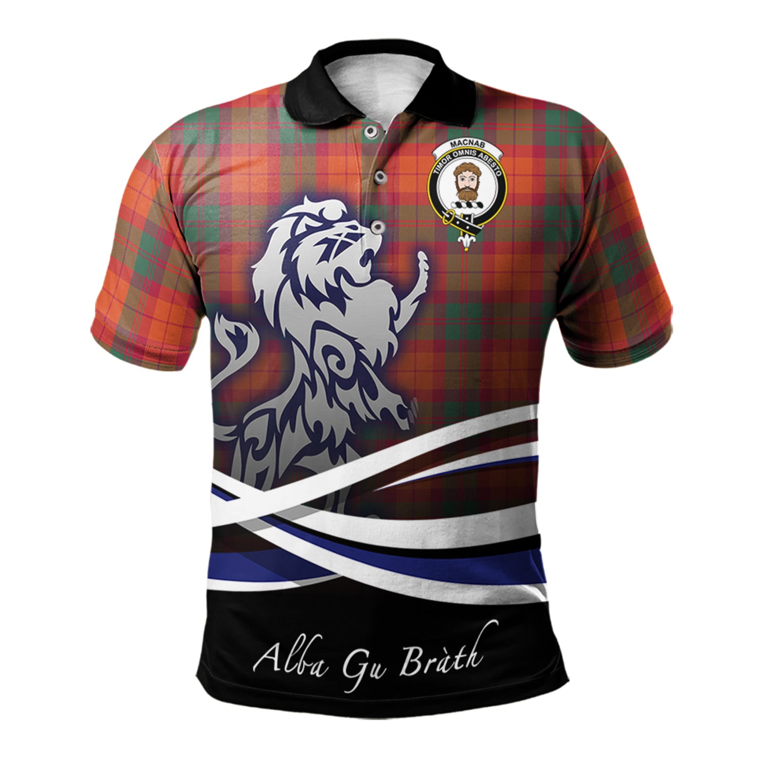 scottish-macnab-ancient-clan-crest-scotland-lion-tartan-polo-shirt