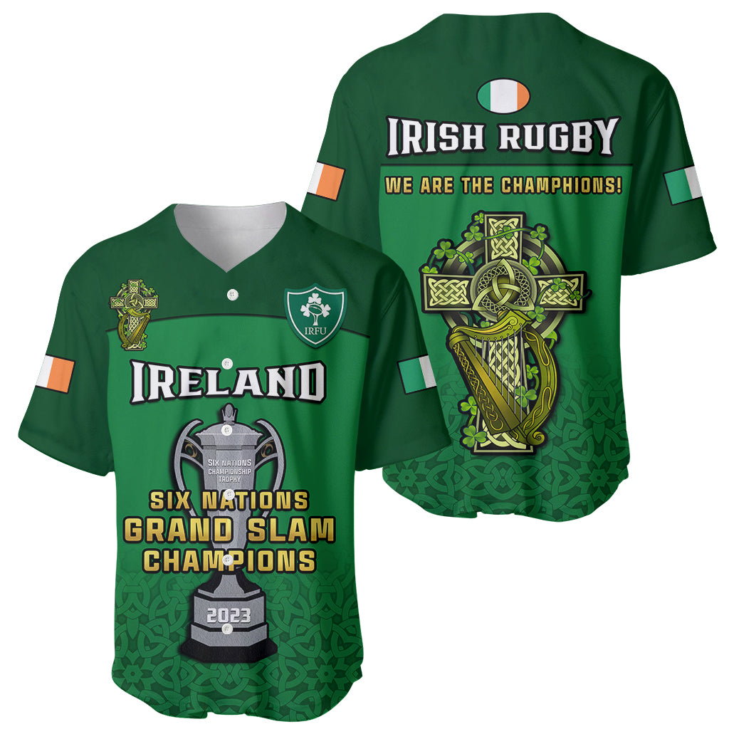 Ireland Rugby 2023 Champions Six Nations Irish Proud Baseball Jersey - Wonder Print Shop