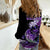 (Custom Personalised) Bass Fishing Purple Women Casual Shirt - Wonder Print Shop