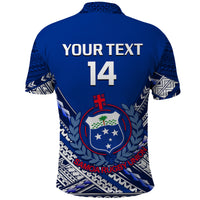 (Custom Text And Number) Samoan Rugby Manu Samoa 7s Polynesian Pattern Polo Shirt - Wonder Print Shop