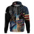 Deer Hunting American Flag Tie Dye Forest Painting Pattern Hoodie - Wonder Print Shop