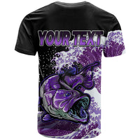 Custom Bass Fishing Purple T Shirt - Wonder Print Shop
