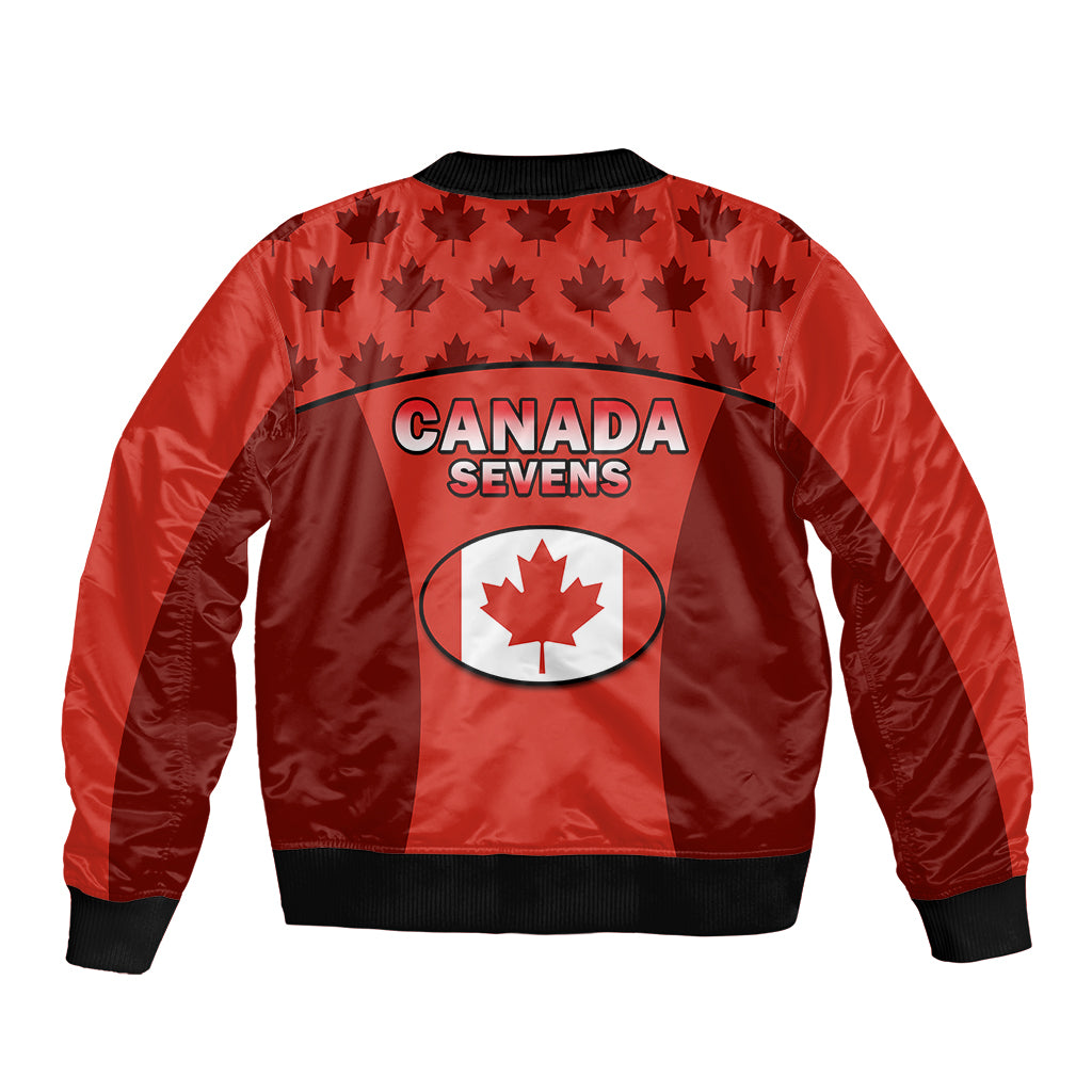 Canada Rugby 7s Sporty Style Sleeve Zip Bomber Jacket - Wonder Print Shop