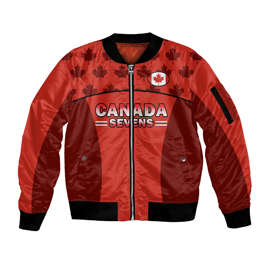 Canada Rugby 7s Sporty Style Sleeve Zip Bomber Jacket - Wonder Print Shop