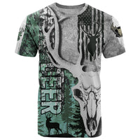 Deer Hunting Abstract Dark Forest Pattern T Shirt - Wonder Print Shop