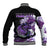(Custom Personalised) Bass Fishing Purple Baseball Jacket LT9 - Wonder Print Shop