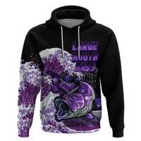 Custom Bass Fishing Hoodie Purple - Wonder Print Shop