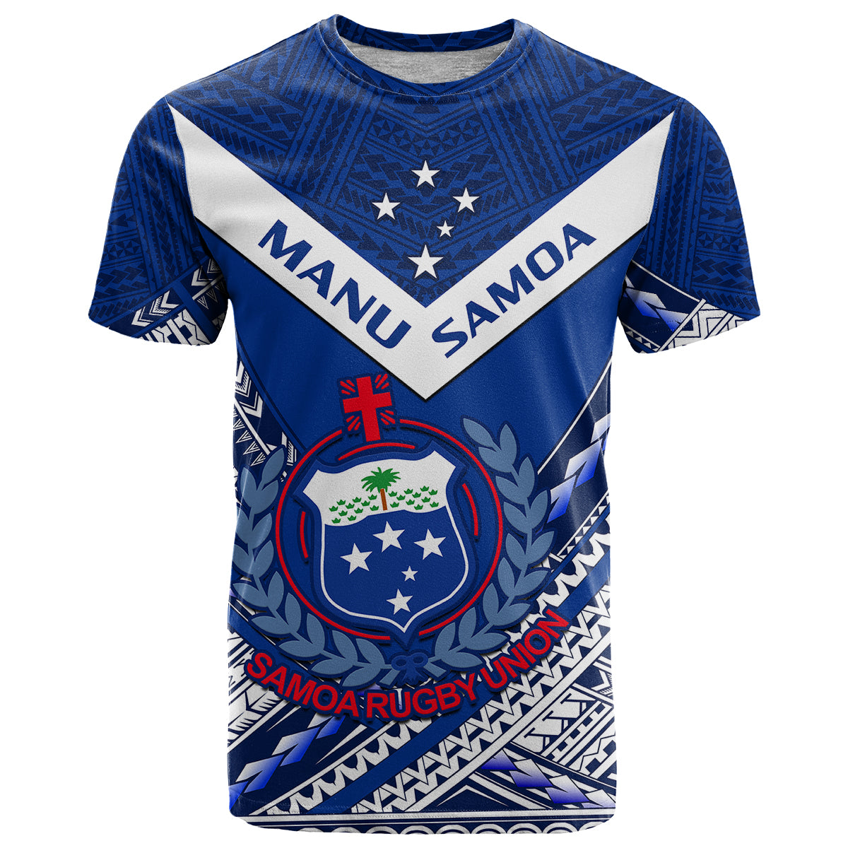 Samoan Rugby Manu Samoa 7s Polynesian Pattern T Shirt - Wonder Print Shop