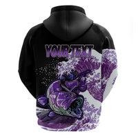 Custom Bass Fishing Hoodie Purple - Wonder Print Shop