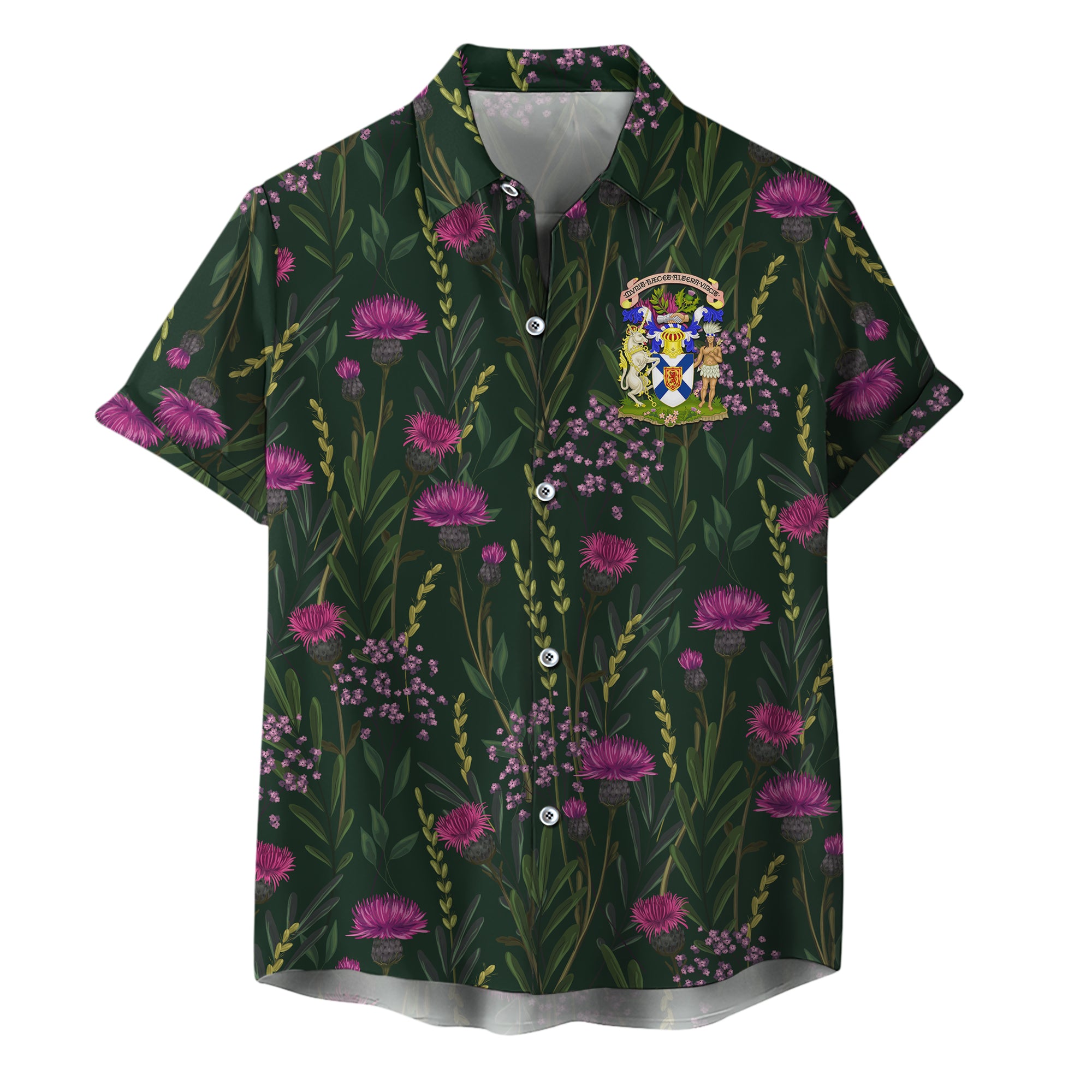 scottish-nova-scotia-clan-crest-thistle-hawaiian-shirt