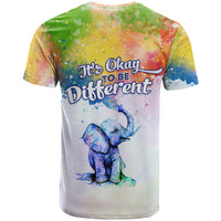 Autism Elephant Watercolor Style It's Okay To Be Different T Shirt TS07 - Wonder Print Shop