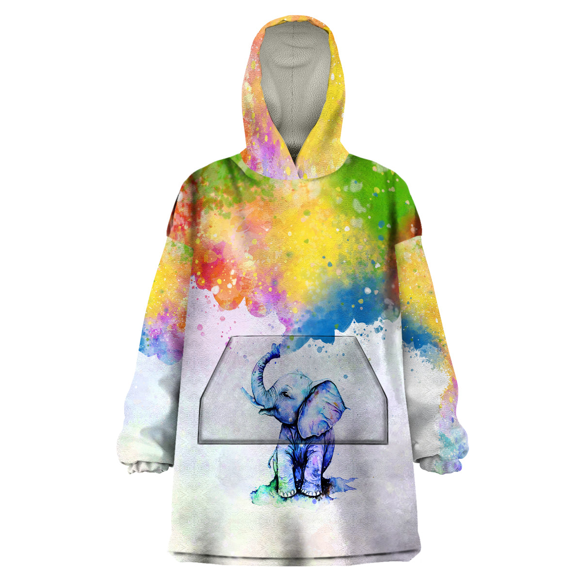 Autism Elephant Watercolor Style - It's Okay To Be Different Wearable Blanket Hoodie TS07 - Wonder Print Shop