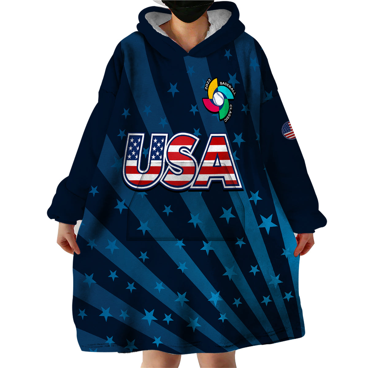 United States 2023 Baseball Classic Wearable Blanket Hoodie - Wonder Print Shop