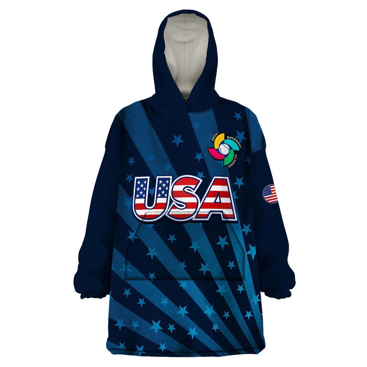 United States 2023 Baseball Classic Wearable Blanket Hoodie - Wonder Print Shop