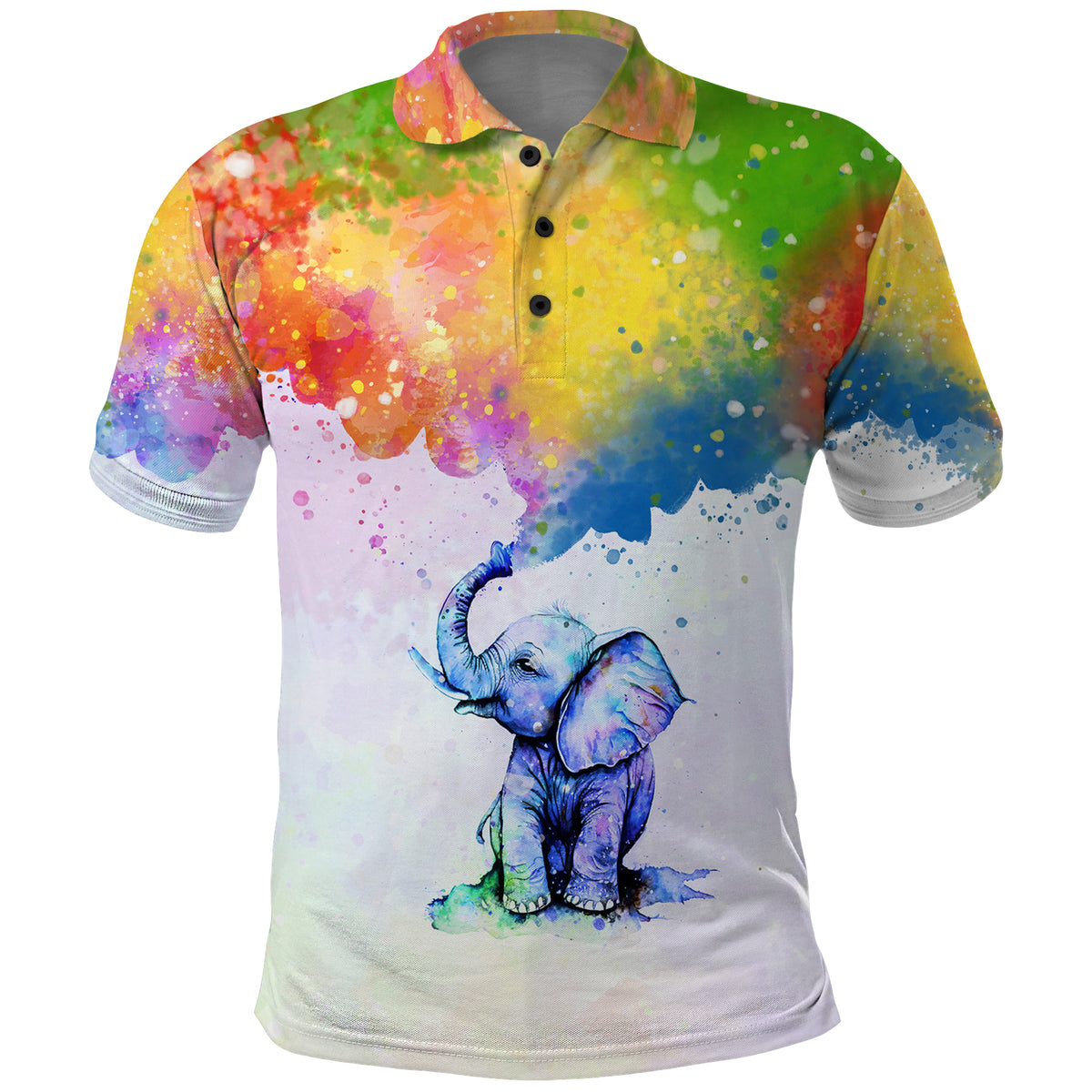 Autism Elephant Watercolor Style Its Okay To Be Different Polo Shirt TS07 - Wonder Print Shop