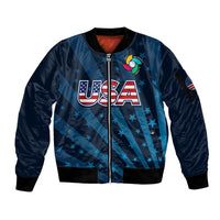 United States 2023 Baseball Classic Sleeve Zip Bomber Jacket - Wonder Print Shop