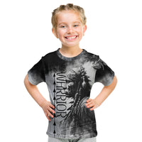 Native American Chiefs Headdress Warriors Smoking Style Kid T Shirt - Wonder Print Shop