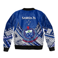 Samoan Rugby Manu Samoa 7s Polynesian Pattern Bomber Jacket - Wonder Print Shop