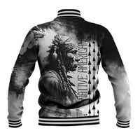 Native American Chiefs Headdress Warriors Smoking Style Baseball Jacket - Wonder Print Shop