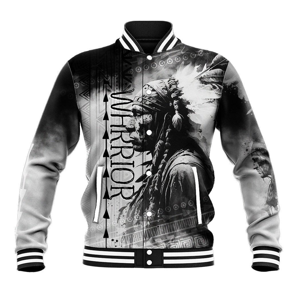 Native American Chiefs Headdress Warriors Smoking Style Baseball Jacket - Wonder Print Shop