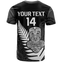 Custom Aotearoa Rugby Sevens All Black Tiki Fern T Shirt - Wonder Print Shop