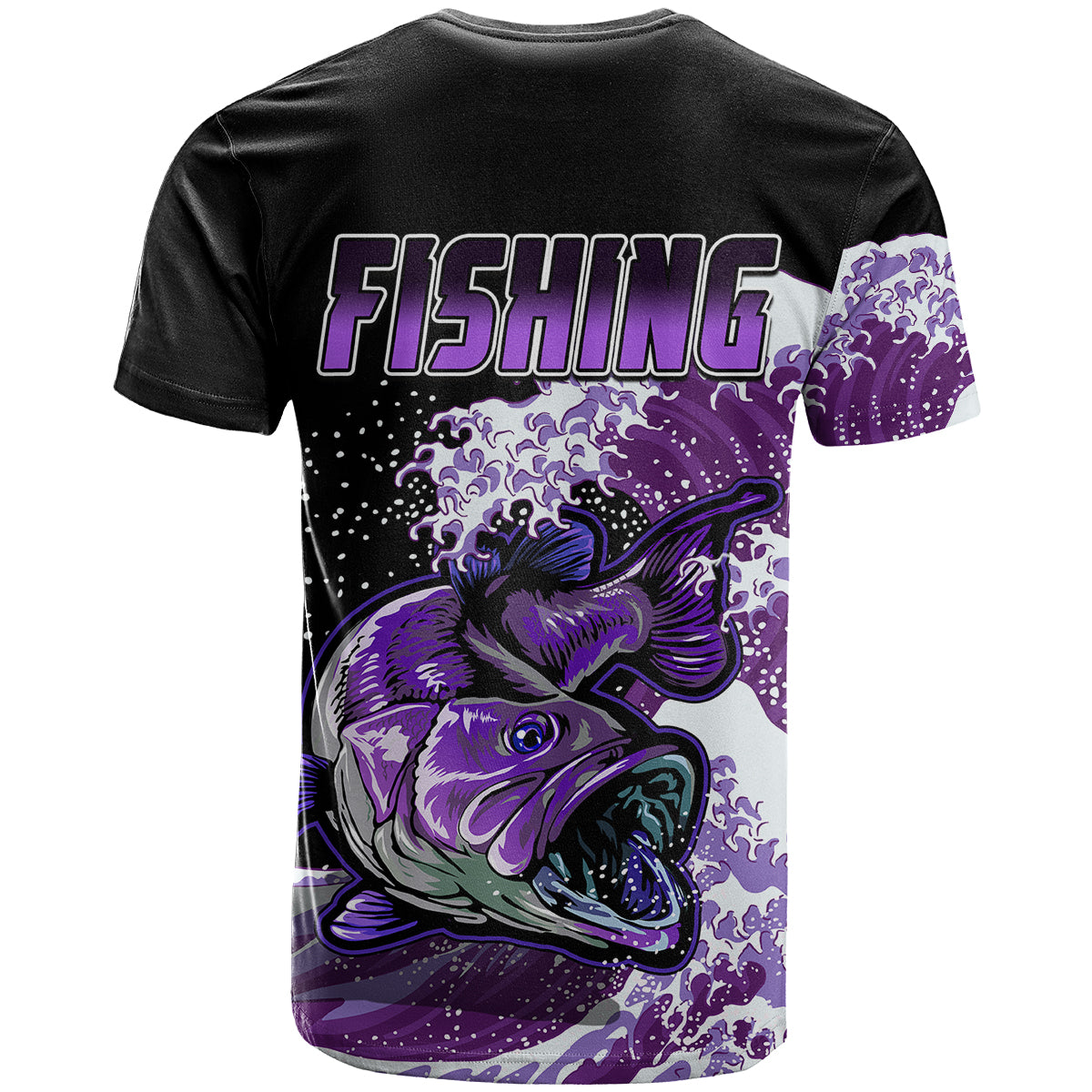 Largemouth Bass Fishing Purple T Shirt - Wonder Print Shop