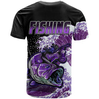 Largemouth Bass Fishing Purple T Shirt - Wonder Print Shop