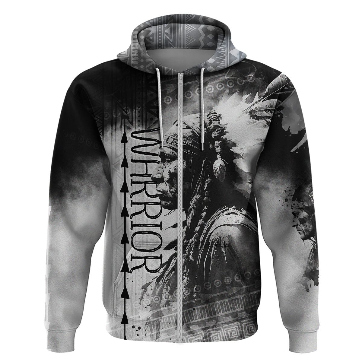 Native American Chiefs Headdress Warriors Smoking Style Hoodie - Wonder Print Shop