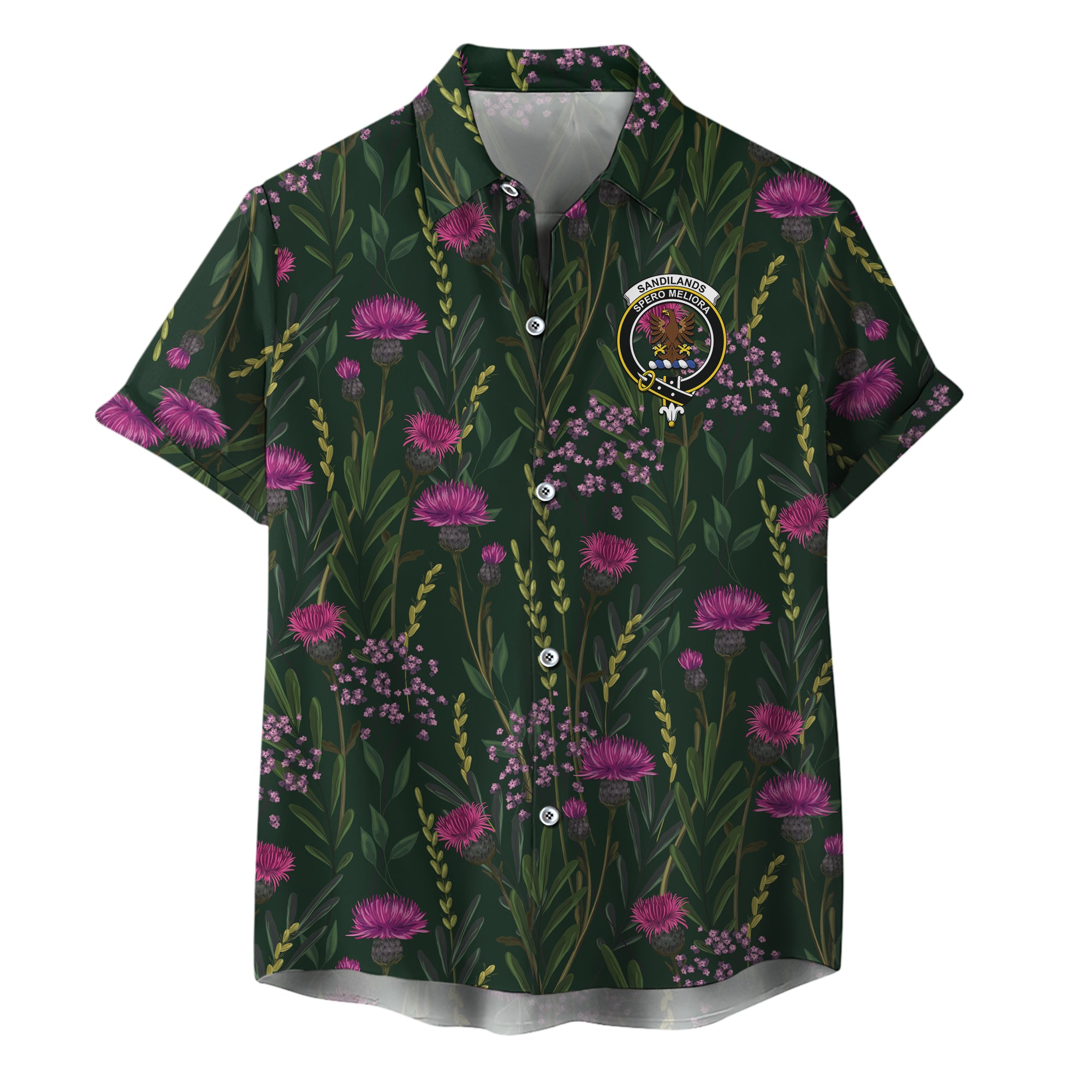 scottish-sandilands-clan-crest-thistle-hawaiian-shirt