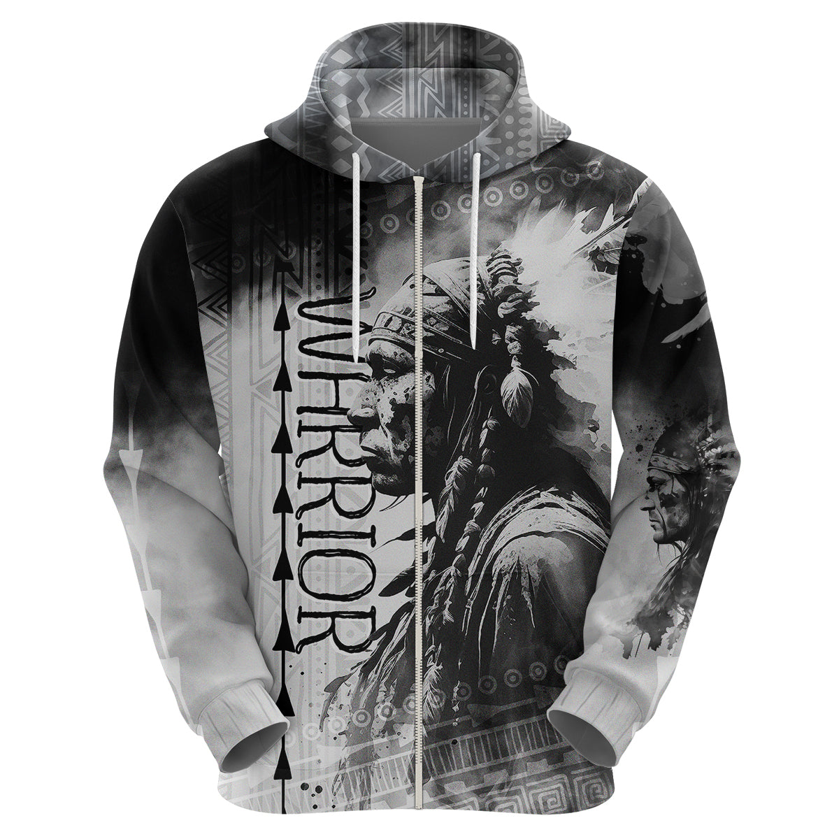 Native American Chiefs Headdress Warriors Smoking Style Hoodie - Wonder Print Shop