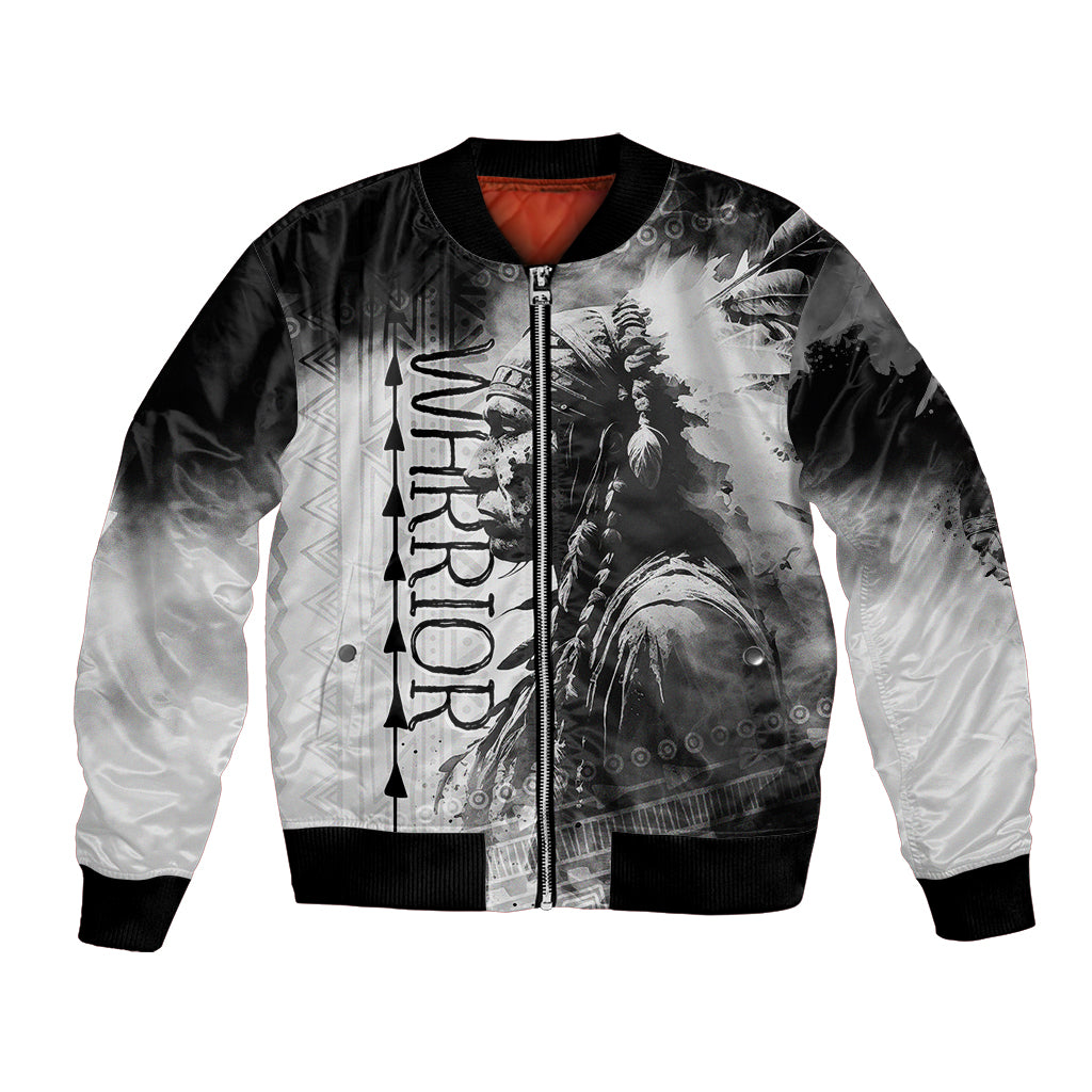 Native American Chiefs Headdress Warriors Smoking Style Bomber Jacket - Wonder Print Shop