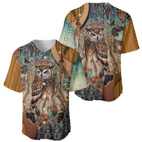 Native American Dreamcatcher Owl and Feathers Baseball Jersey - Wonder Print Shop