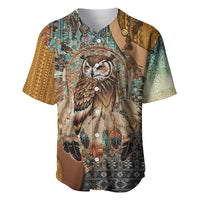Native American Dreamcatcher Owl and Feathers Baseball Jersey - Wonder Print Shop