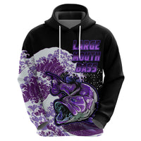 Largemouth Bass Fishing Purple Hoodie - Wonder Print Shop