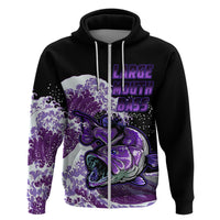 Largemouth Bass Fishing Purple Hoodie - Wonder Print Shop
