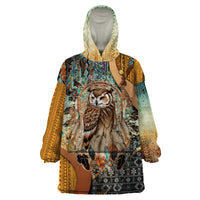 Native American Dreamcatcher Owl and Feathers Wearable Blanket Hoodie - Wonder Print Shop