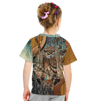 Native American Dreamcatcher Owl and Feathers Kid T Shirt - Wonder Print Shop
