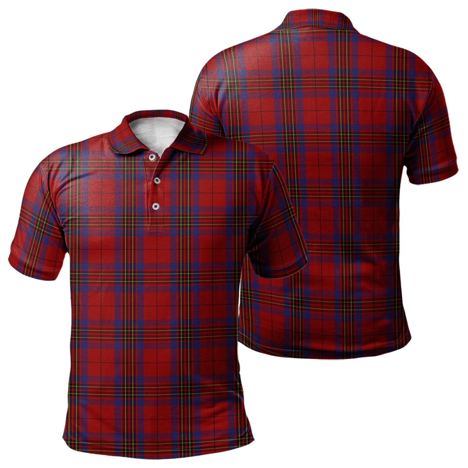 scottish-leslie-red-clan-tartan-polo-shirt