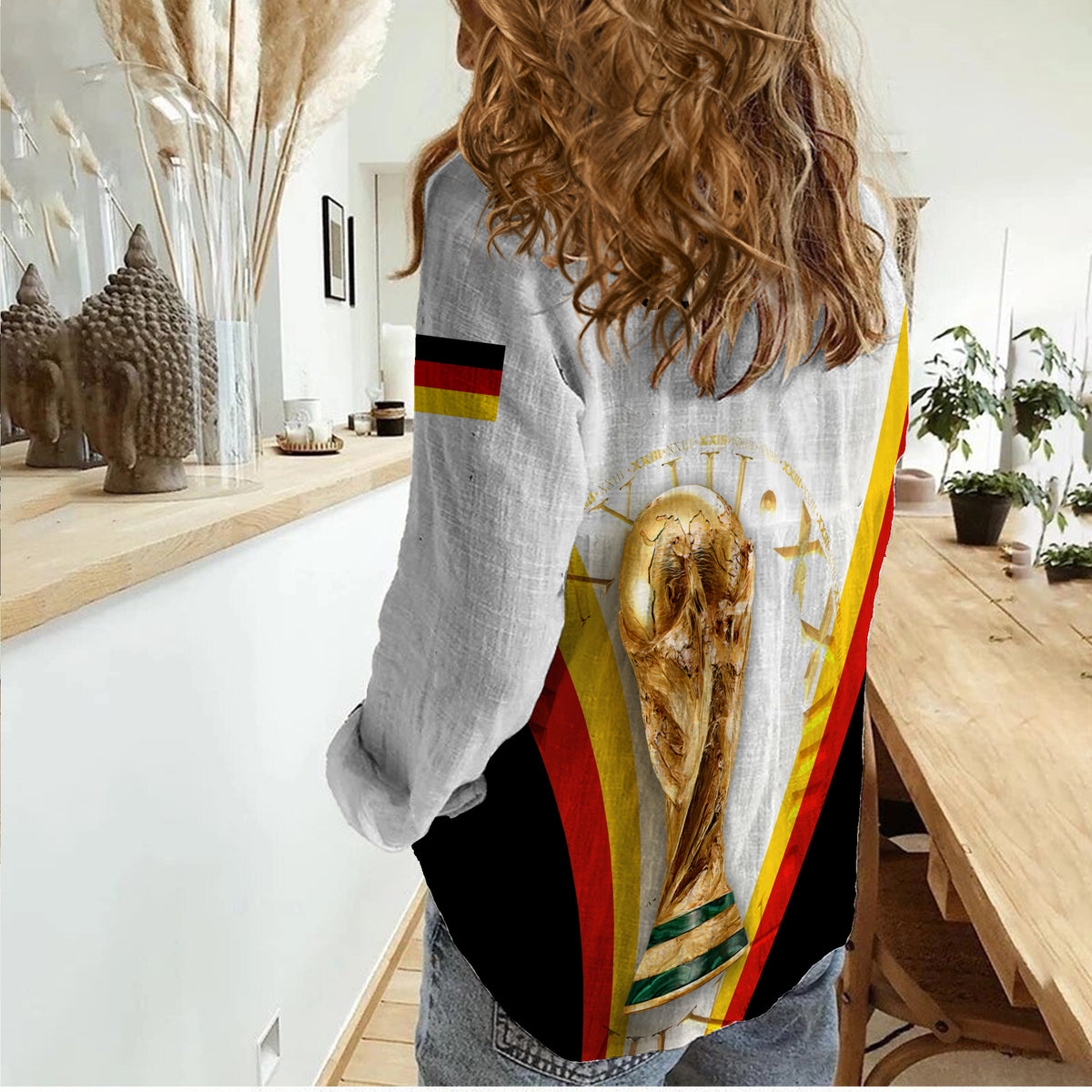 Germany Football World Cup 2022 Women Casual Shirt - LT2 - Wonder Print Shop