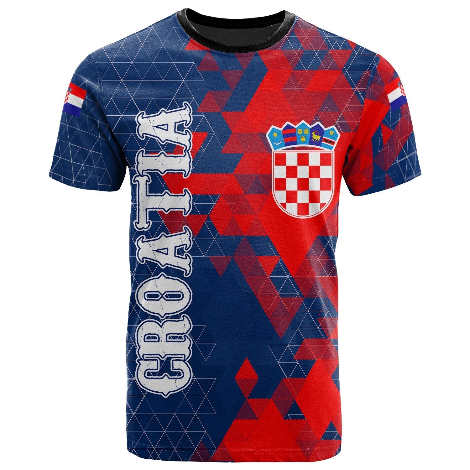croatia-t-shirt-national-flag-polygon-style