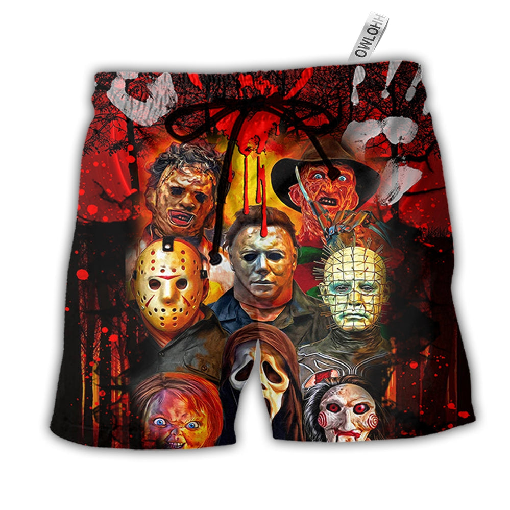 halloween-horror-movie-characters-blood-scary-hawaiian-shorts
