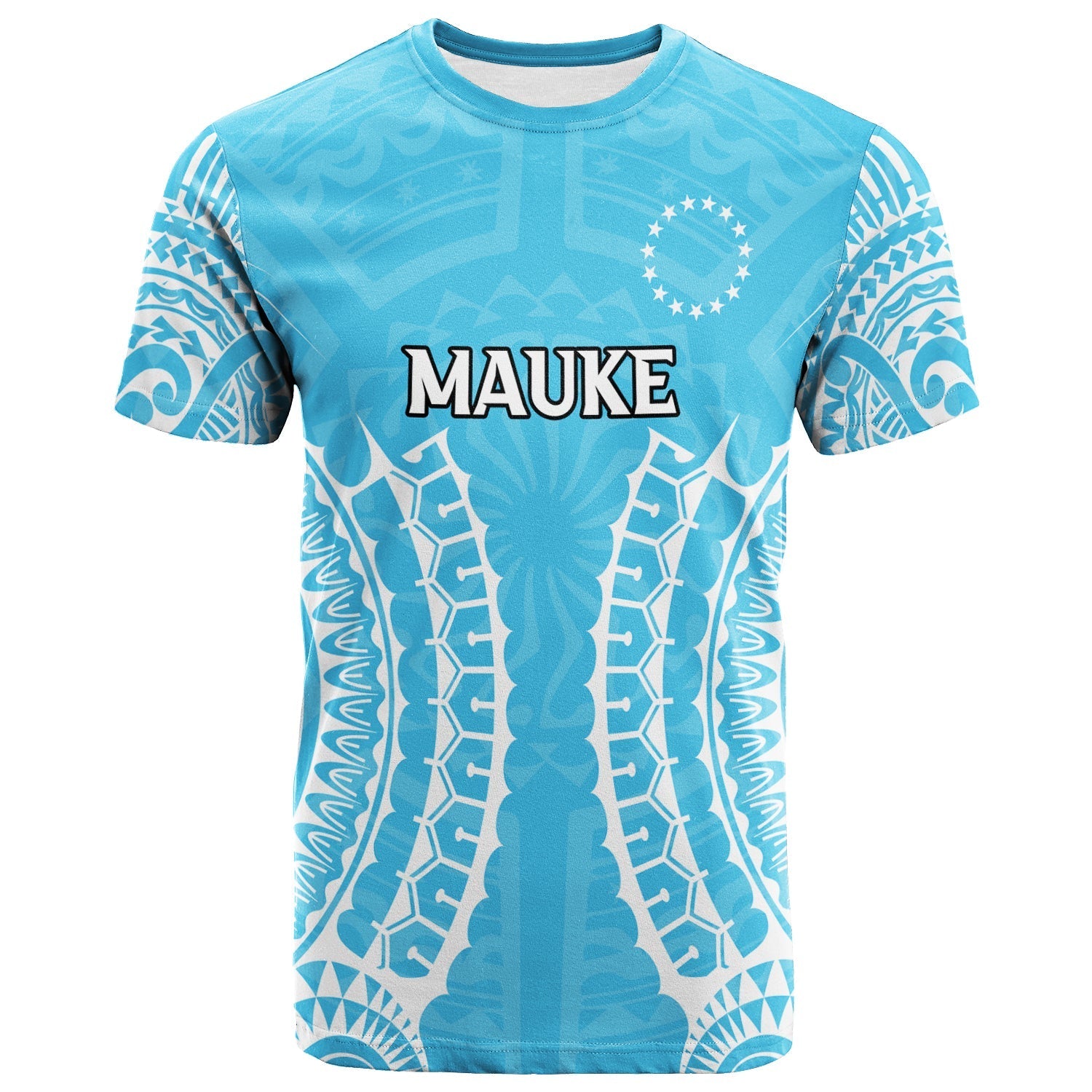 custom-personalised-cook-islands-mauke-t-shirt-tribal-pattern