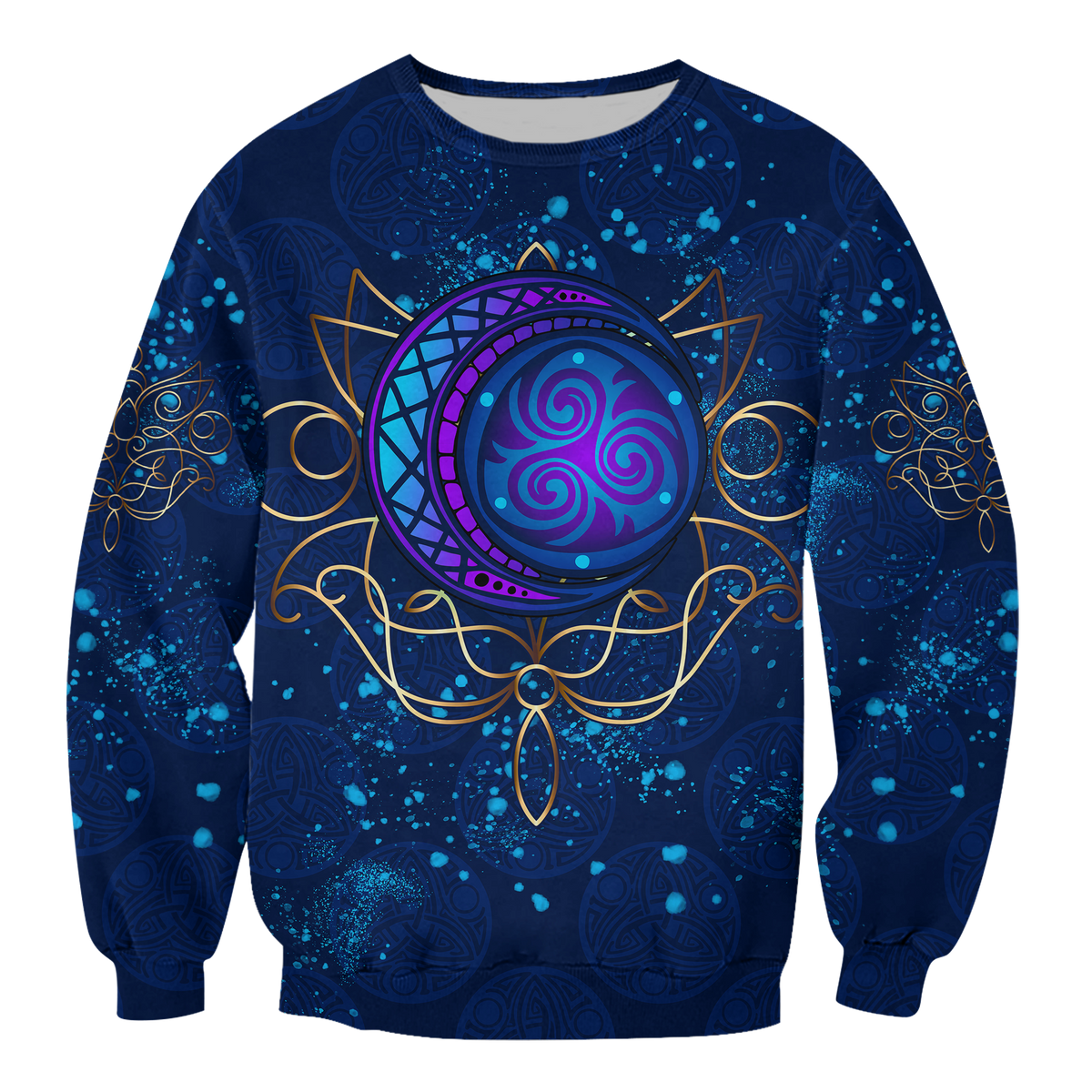 Celtic Moon Elven Style Sweatshirt LT12 - Wonder Print Shop