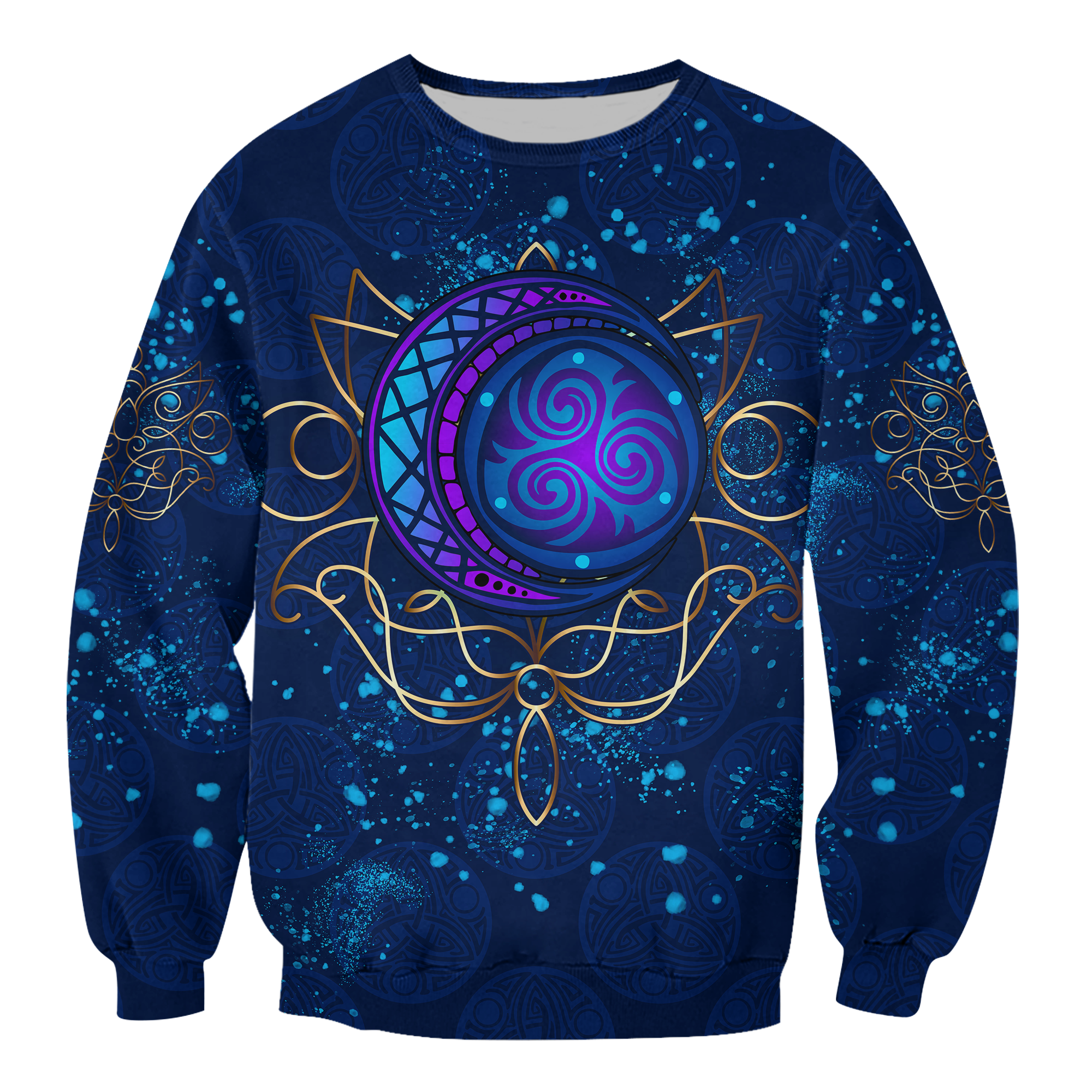 Celtic Moon Elven Style Sweatshirt LT12 - Wonder Print Shop