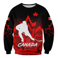 (Custom Personalised) Canada Hockey With Maple Leaf Sweatshirt LT12 - Wonder Print Shop