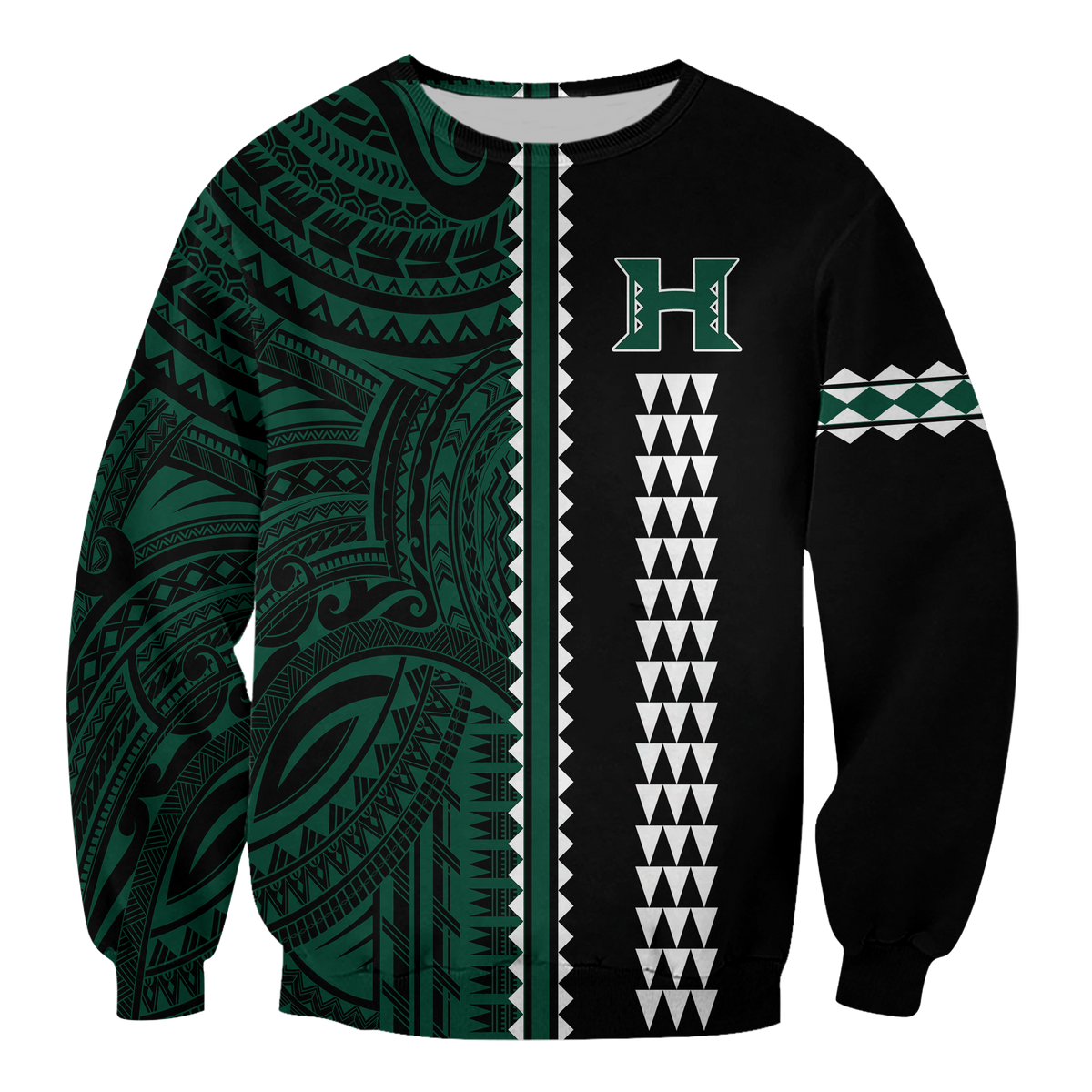 Hawaii Kakau Warrior Football Sweatshirt LT12 - Wonder Print Shop